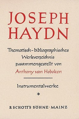 Haydn Thematic Catalog Vol. 1 by Haydn, Joseph