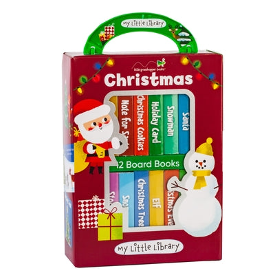My Little Library: Christmas - 12 Mini Board Books for Babies & Toddlers First Christmas Stories with Santa, Reindeer, Snowmen and More Holiday Gift S by Little Grasshopper Books