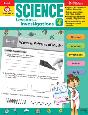 Science Lessons and Investigations, Grade 4 by Educational Publishers, Evan-Moor