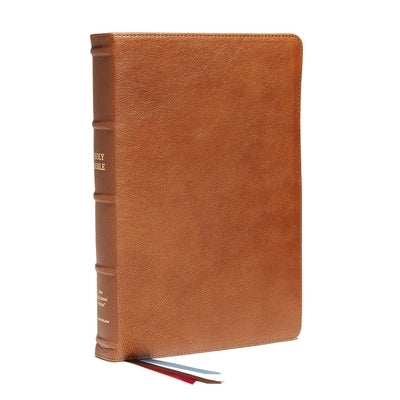 Nkjv, End-Of-Verse Reference Bible, Personal Size Large Print, Premium Goatskin Leather, Brown, Premier Collection, Red Letter, Comfort Print: Holy Bi by Thomas Nelson