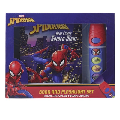 Marvel Spider-Man: Here Comes Spider-Man!: Book and Flashlight Set by Pi Kids