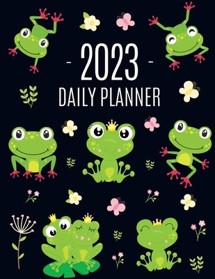 Frog Planner 2023: Funny Amphibian Monthly Agenda January-December Organizer (12 Months) Cute Green Water Animal Scheduler by Press, Pimpom Pretty