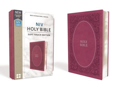NIV, Holy Bible, Soft Touch Edition, Imitation Leather, Pink, Comfort Print by Zondervan