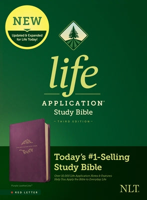 NLT Life Application Study Bible, Third Edition (Red Letter, Leatherlike, Purple) by Tyndale
