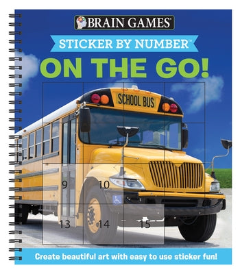 Brain Games - Sticker by Number: On the Go (Square Stickers): Create Beautiful Art with Easy to Use Sticker Fun! by Publications International Ltd