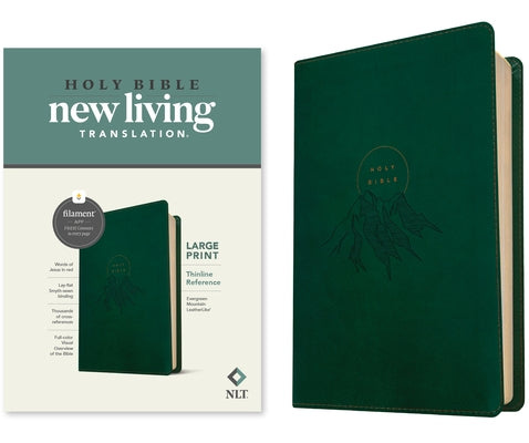 NLT Large Print Thinline Reference Bible, Filament Enabled Edition (Leatherlike, Evergreen Mountain ) by Tyndale