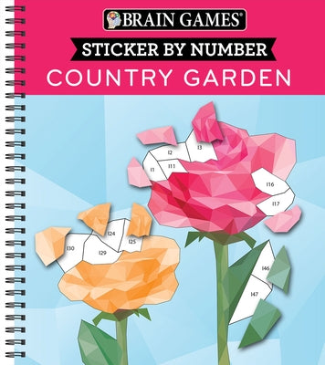 Brain Games - Sticker by Number: Country Garden (Geometric Stickers) by Publications International Ltd