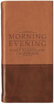 Morning and Evening - Matt Tan/Burgundy by Spurgeon, Charles Haddon