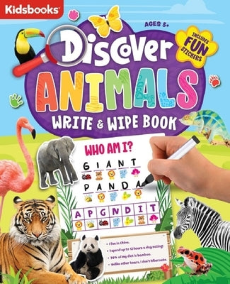 Discover Animals Write & Wipe Book by Kidsbooks