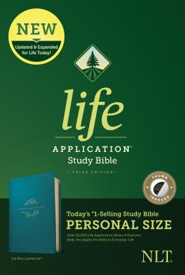 NLT Life Application Study Bible, Third Edition, Personal Size (Leatherlike, Teal Blue, Indexed) by Tyndale