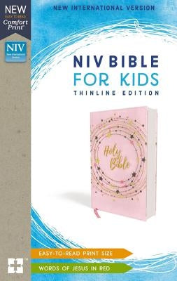 Niv, Bible for Kids, Flexcover, Pink/Gold, Red Letter, Comfort Print: Thinline Edition by Zondervan