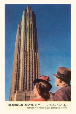 Vintage Journal Tourists Gazing at RCA Building, New York City by Found Image Press
