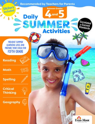 Daily Summer Activities: Moving from 4th Grade to 5th Grade, Grades 4-5 by Evan-Moor Educational Publishers