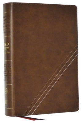 Kjv, Word Study Reference Bible, Leathersoft, Brown, Red Letter, Thumb Indexed, Comfort Print: 2,000 Keywords That Unlock the Meaning of the Bible by Thomas Nelson