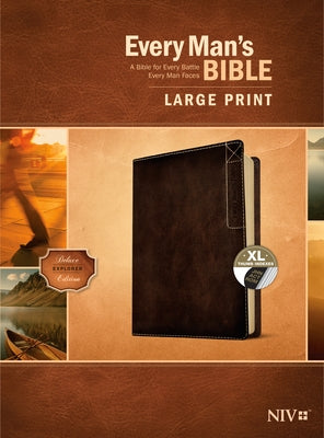 Every Man's Bible Niv, Large Print, Deluxe Explorer Edition (Leatherlike, Rustic Brown, Indexed) by Arterburn, Stephen