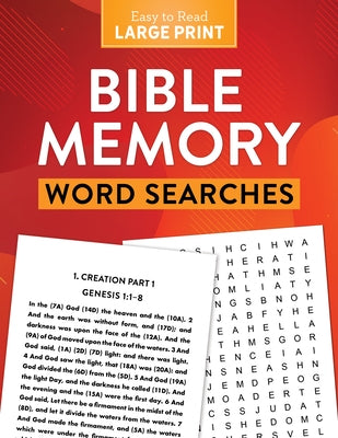 Bible Memory Word Searches Large Print by Compiled by Barbour Staff