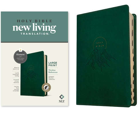NLT Large Print Thinline Reference Bible, Filament Enabled Edition (Leatherlike, Evergreen Mountain, Indexed) by Tyndale