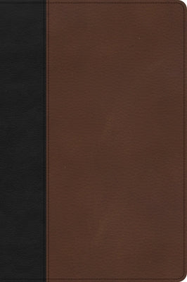 CSB Large Print Thinline Bible, Black/Brown Leathertouch by Csb Bibles by Holman