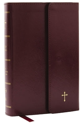 NKJV Compact Paragraph-Style Bible W/ 73,000 Cross References, Burgundy Leatherflex W/ Magnetic Flap, Red Letter, Comfort Print: Holy Bible, New King by Thomas Nelson