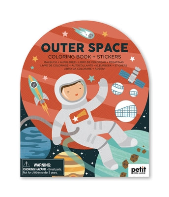 Coloring Book with Stickers Outer Space by Petit Collage
