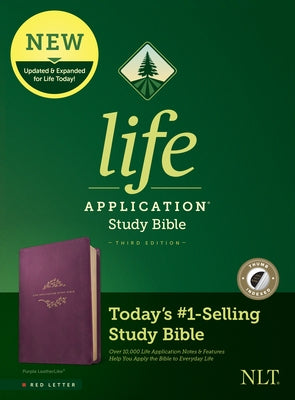 NLT Life Application Study Bible, Third Edition (Red Letter, Leatherlike, Purple, Indexed) by Tyndale