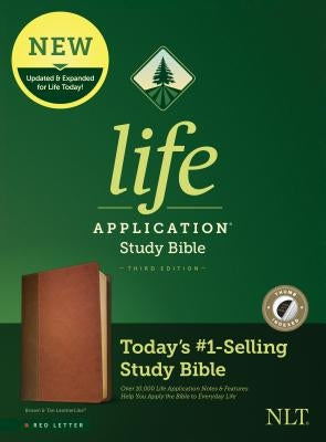 NLT Life Application Study Bible, Third Edition (Red Letter, Leatherlike, Brown/Tan, Indexed) by Tyndale