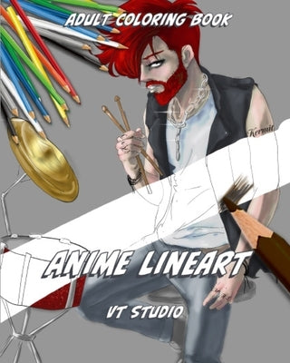 Anime Lineart Adult Coloring Book by Thibdeau, Victoria