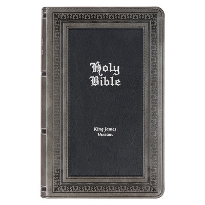 KJV Giant Print Bible Two-Tone Black Faux Leather by 