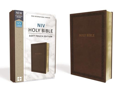 NIV, Holy Bible, Soft Touch Edition, Imitation Leather, Brown, Comfort Print by Zondervan