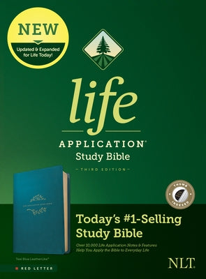 NLT Life Application Study Bible, Third Edition (Red Letter, Leatherlike, Teal Blue, Indexed) by Tyndale