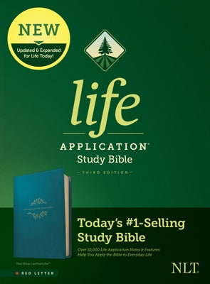 NLT Life Application Study Bible, Third Edition (Red Letter, Leatherlike, Teal Blue) by Tyndale