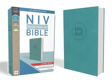 NIV, Value Thinline Bible, Large Print, Imitation Leather, Blue by Zondervan