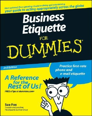 Business Etiquette for Dummies by Fox, Sue