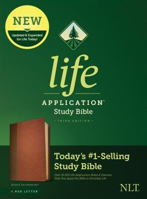 NLT Life Application Study Bible, Third Edition (Red Letter, Leatherlike, Brown/Tan) by Tyndale