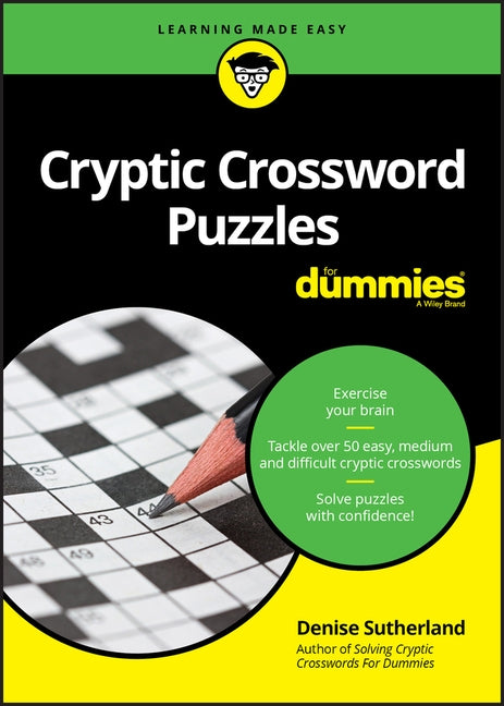 Cryptic Crossword Puzzles for Dummies by Sutherland, Denise