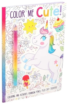 Color Me Cute! Coloring Book with Rainbow Pencil by Burnes, Heather