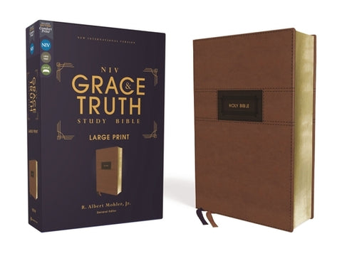 Niv, the Grace and Truth Study Bible, Large Print, Leathersoft, Brown, Red Letter, Comfort Print by Mohler Jr, R. Albert