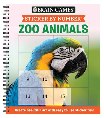 Brain Games - Sticker by Number: Zoo Animals (Square Stickers): Create Beautiful Art with Easy to Use Sticker Fun! by Publications International Ltd