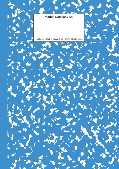 Marble Notebook A4: Blue Marble College Ruled Journal by Young Dreamers Press