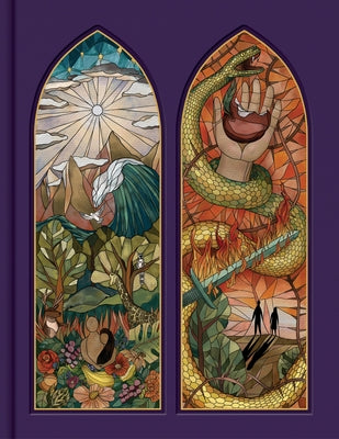CSB Notetaking Bible, Stained Glass Edition, Amethyst Cloth-Over-Board by Csb Bibles by Holman