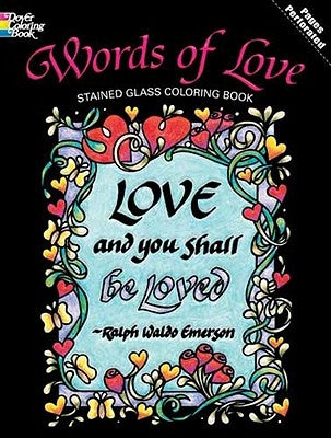 Words of Love Stained Glass Coloring Book by Foldvary-Anderson, Carol
