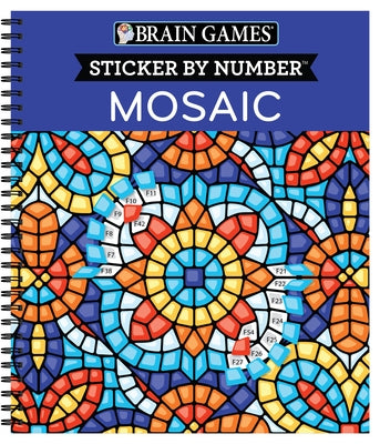 Brain Games - Sticker by Number: Mosaic (20 Images to Sticker) by Publications International Ltd