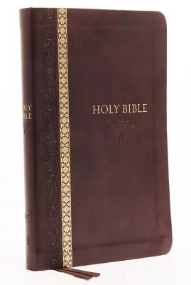 KJV, Thinline Bible, Standard Print, Imitation Leather, Brown, Indexed, Red Letter Edition, Comfort Print by Thomas Nelson
