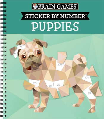 Brain Games - Sticker by Number - Puppies by Publications International Ltd