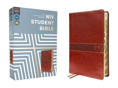 Niv, Student Bible, Leathersoft, Brown, Thumb Indexed, Comfort Print by Yancey, Philip