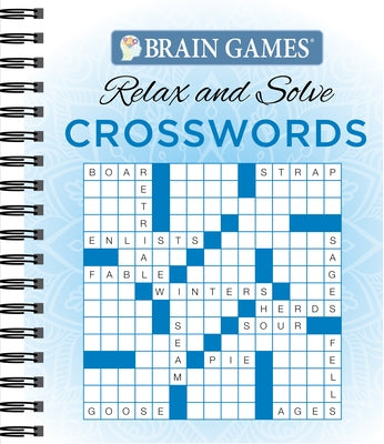 Brain Games - Relax and Solve: Crosswords (Blue) by Publications International Ltd