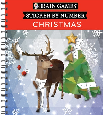 Brain Games Sticker by Number Christmas by Publications International Ltd