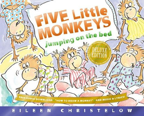 Five Little Monkeys Jumping on the Bed 25th Anniversary Edition by Christelow, Eileen