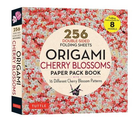 Origami Cherry Blossoms Paper Pack Book: 256 Double-Sided Folding Sheets with 16 Different Cherry Blossom Patterns with Solid Colors on the Back (Incl by Tuttle Publishing