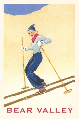 The Vintage Journal Woman Skiing Down Hill, Bear Valley by Found Image Press